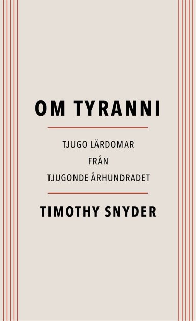 Omslag: Om tyranni